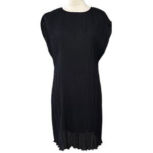 Madewell Plissé Mini Tee Dress Spruce NM519 Black